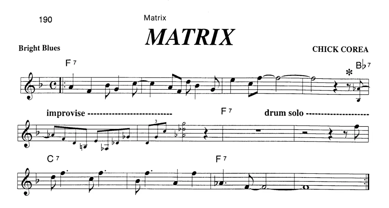 matrix sheet
